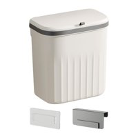 Bothyi - Contenedor De Basura Montado En La Pared Contenedor De Compost De Cocina Para Camping Baño Dormitorio Blanco 12L