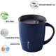 thumbnail image 4 of Taza de café aislante PARACITY de acero inoxidable de 350 ml con tapa, 4 of 7