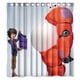 thumbnail image 1 of Cortina de ducha de Big Hero 6 con ganchos, 167 x 183 cm, 1 of 3