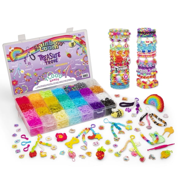 Kit de manualidades Rainbow Loom Treasure Trove con 11 000 correas de telar