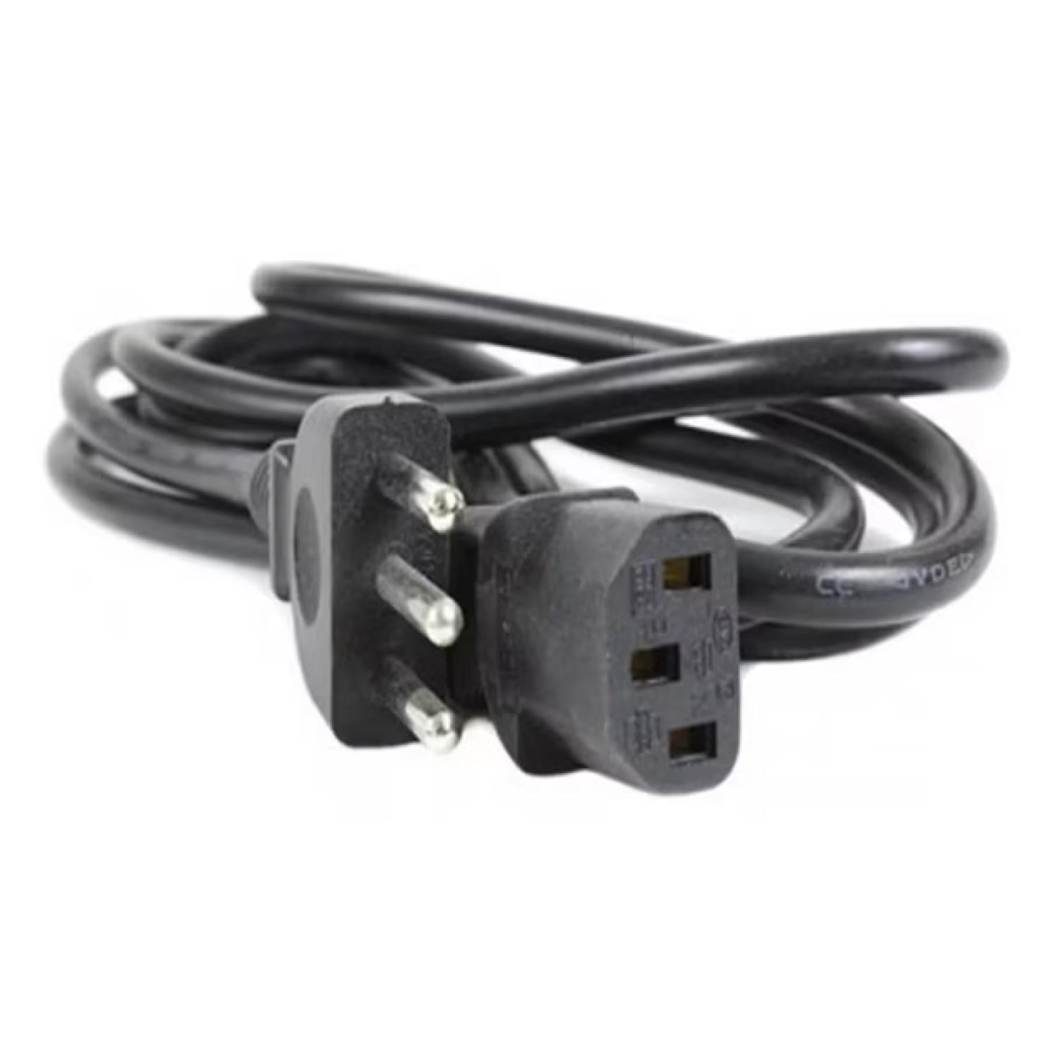 Genérico - Cable De Poder Pc 180cm Negro Energia Fuente De Poder