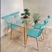 Nevi Express - Comedor Mesa De Vidrio 120X80 + 4 Sillas Windsor
