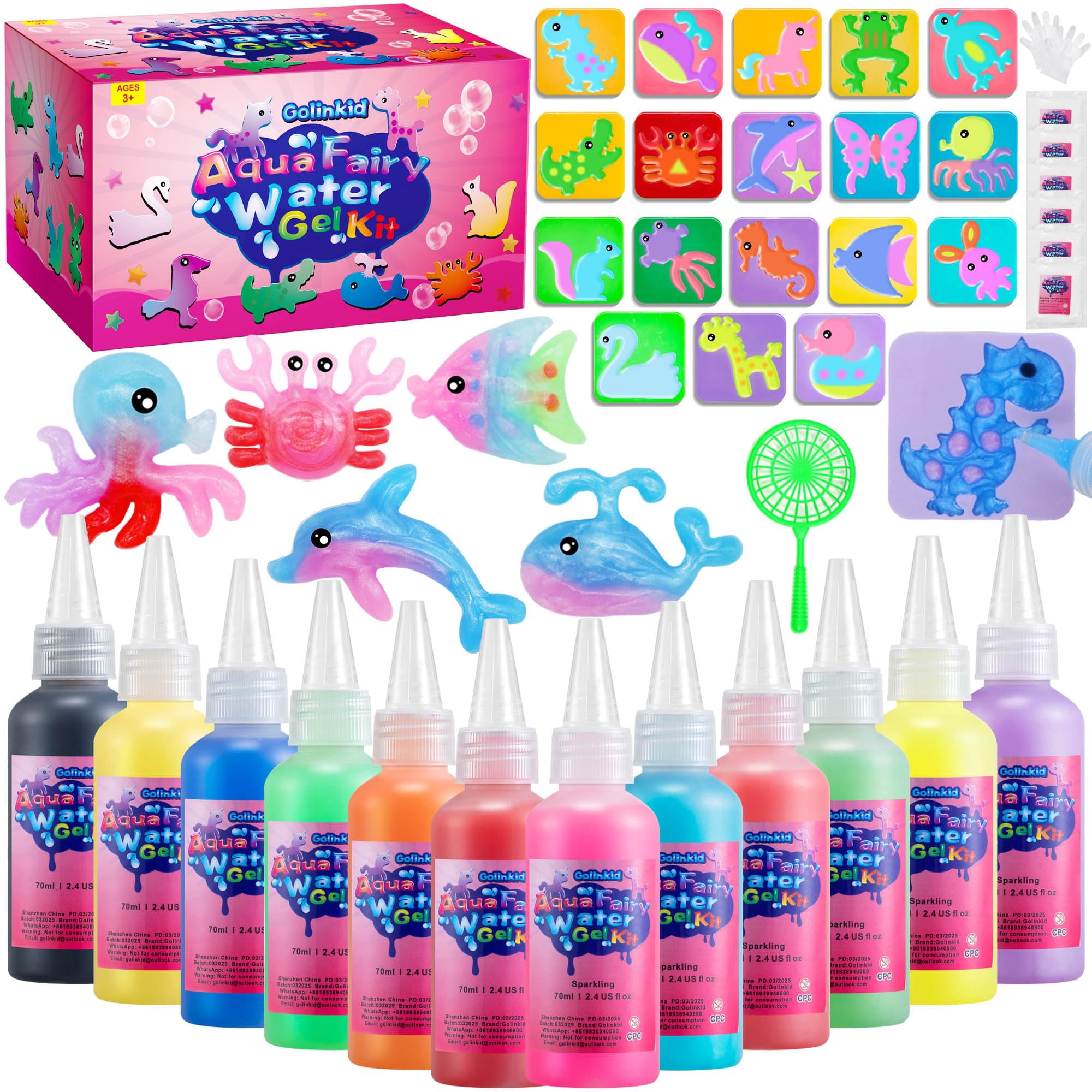 Kit De Juguetes Magic Water Elf Golinkid Con 12 Botellas De Gel De 70 Ml