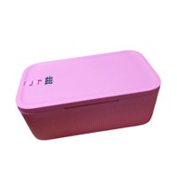 Magideal - Caja De Almacenamiento Con Cerradura, Casillero Para Teléfono, Organización, Casillero De Teléfono Con Contraseña Multifuncional Para Mesa De Dormitor Rosa