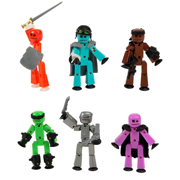 Juego de 6 figuras de acción Stikbot Off The Grid con Acc