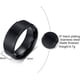 thumbnail image 2 of Anillo Titanio Moda 2023 Acero Quirurgico inoxidable Caballero Dama Cuadrado negro/talla 7, 2 of 3