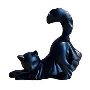 Bothyi - Estatua De Gato De Halloween, Escultura Moderna Y Adorable De Animal Para La Entrada O El Escritorio.