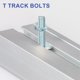 thumbnail image 3 of Uxcell 40 piezas 1/4"-20 pernos de pista en T 1" pernos de ranura en T para carpintería, plata, 3 of 6