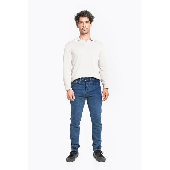 Jeans Hombre Slim Azul Focalizado Suave 46