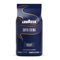 Café Lavazza Super Crema En Grano Integral, 1 Kg, Tostado Ligero Y Medio