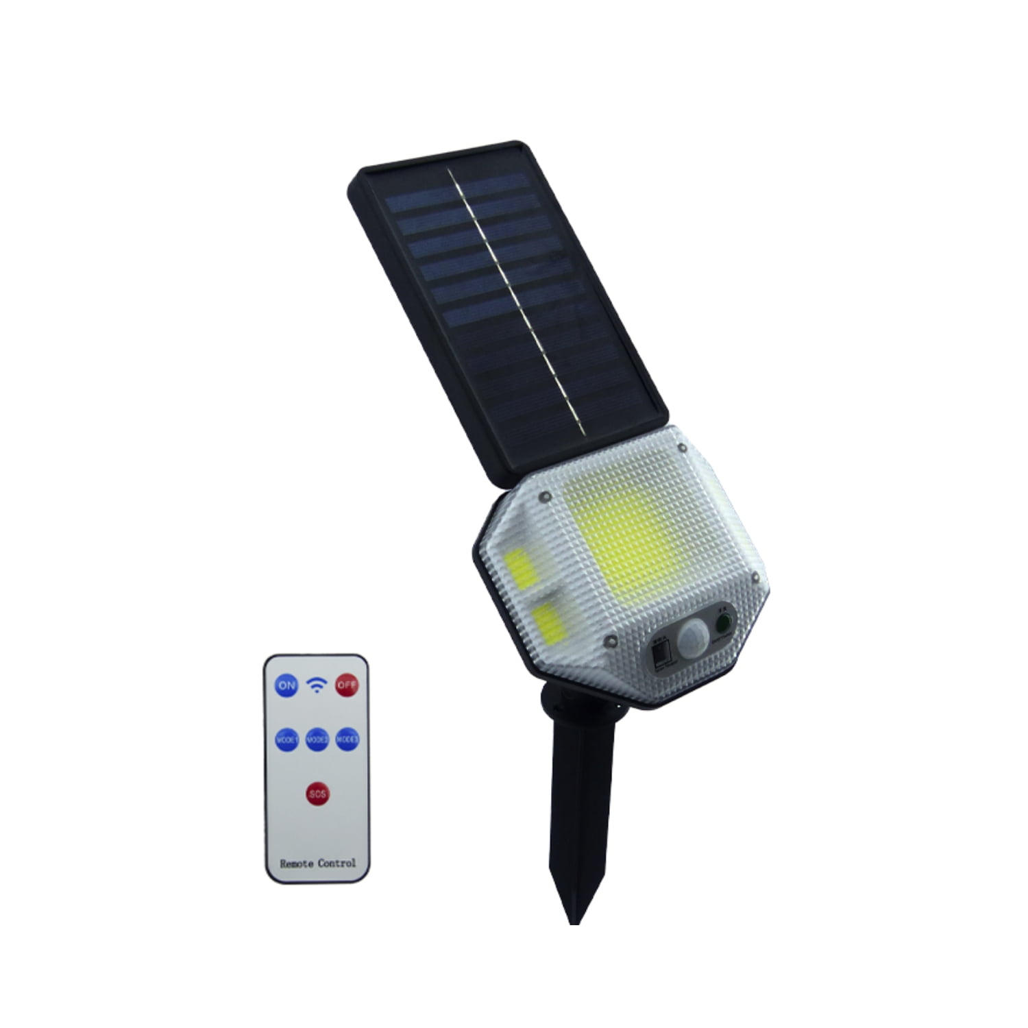 Importclick - Estaca Led Solar Cob Pvc Sensor Control Remoto