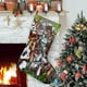 thumbnail image 1 of Amigos Animales Tema: Calcetines de Navidad, fino lino blanco para colgar en escaleras y chimenea, decoración navideña para el hogar, regalo de Navidad. 45cm × 32cm, 1 of 5