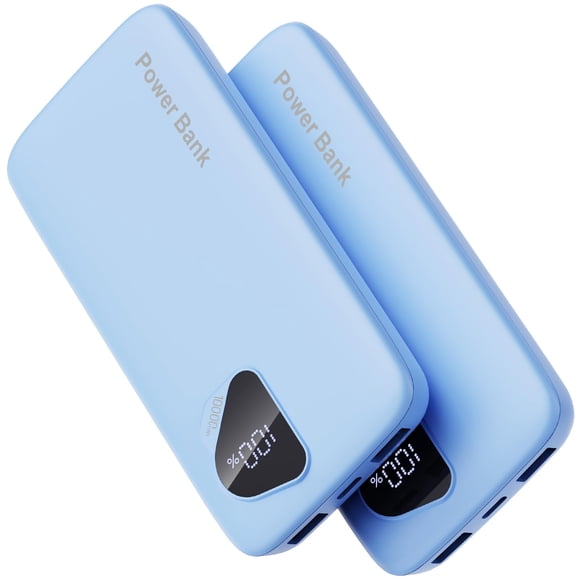 Batería externa FancyBean 10000 mAh pack de 2 con cables integrados
