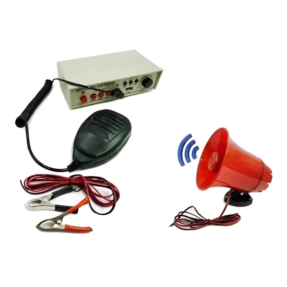 Megáfono Altavoz Auto MP3 USB 12V con grabador de voz