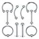 thumbnail image 1 of 10 piezas nariz labio lengua ceja tragus ombligo anillo del vientre piercings 16g 8mm, 1 of 5