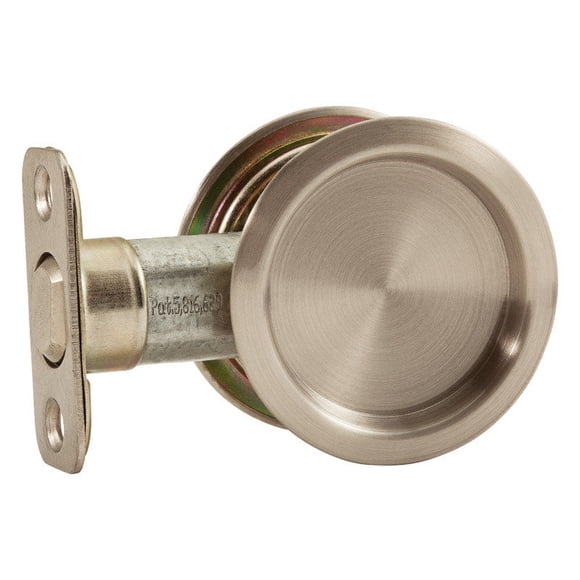 Tirador de puerta tipo bolsillo National Hardware de acero niquelado satinado, paquete de 1