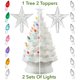 thumbnail image 2 of Árbol de Navidad de cerámica Casafield, blanco, 61 cm, con luces y adorno, 2 of 7