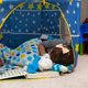 thumbnail image 4 of Tienda de campaña Toynk Blue Fantasy Castle para niños, 54 x 41 pulgadas, 4 of 6