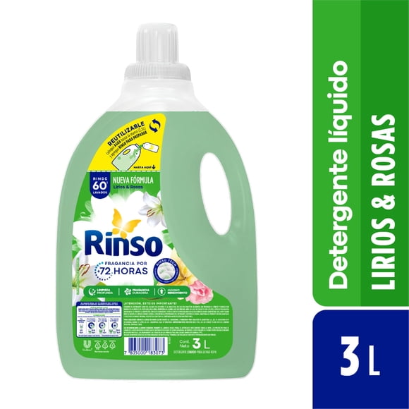 Detergente Líquido Lirios y Rosas Botella, 3 L