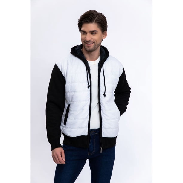Chaqueta Hombre Forro Interior Piel Capucha Bolsillos Cierre 7176