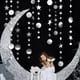thumbnail image 3 of Guirnaldas de fiesta Twinkle Little Star con purpurina, lunas y estrellas colgantes, decoraciones para cumpleaños infantiles, baby shower, bodas, Ramadán, EID, graduación, suministros para fiestas, 3 of 8