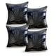 thumbnail image 3 of Set De 4 Fundas De Cojines Satin Diseño Hojas 45cm X 45 Cm Azul, 3 of 4