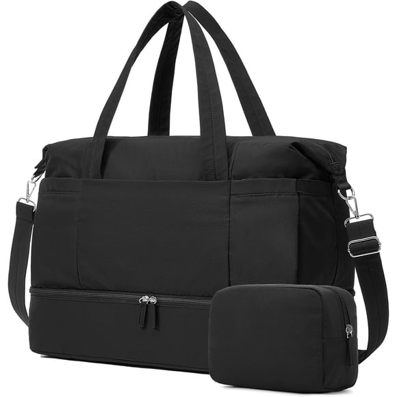 Bolso Duffle Vorspack 30L Negro con Zapatero y Neceser