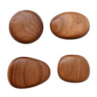 Bothyi - 4 Ganchos De Madera Para Montar En La Pared, Ganchos De Madera De Arte Moderno Para Sombreros, Bufandas Y El Hogar
