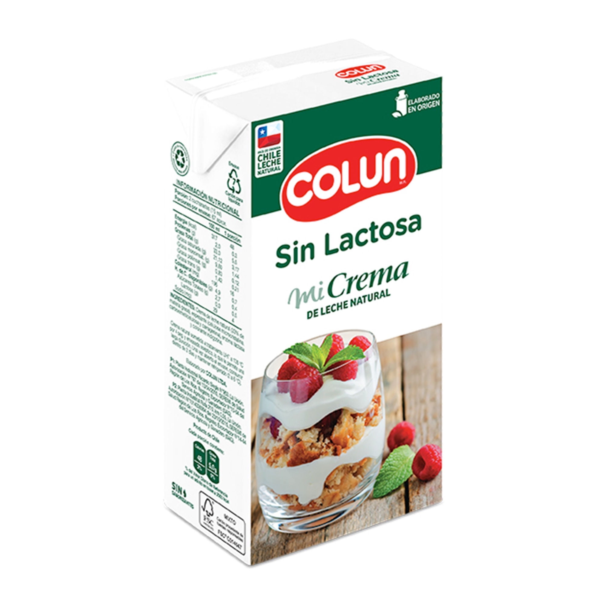 Crema Sin Lactosa 1 L Colun