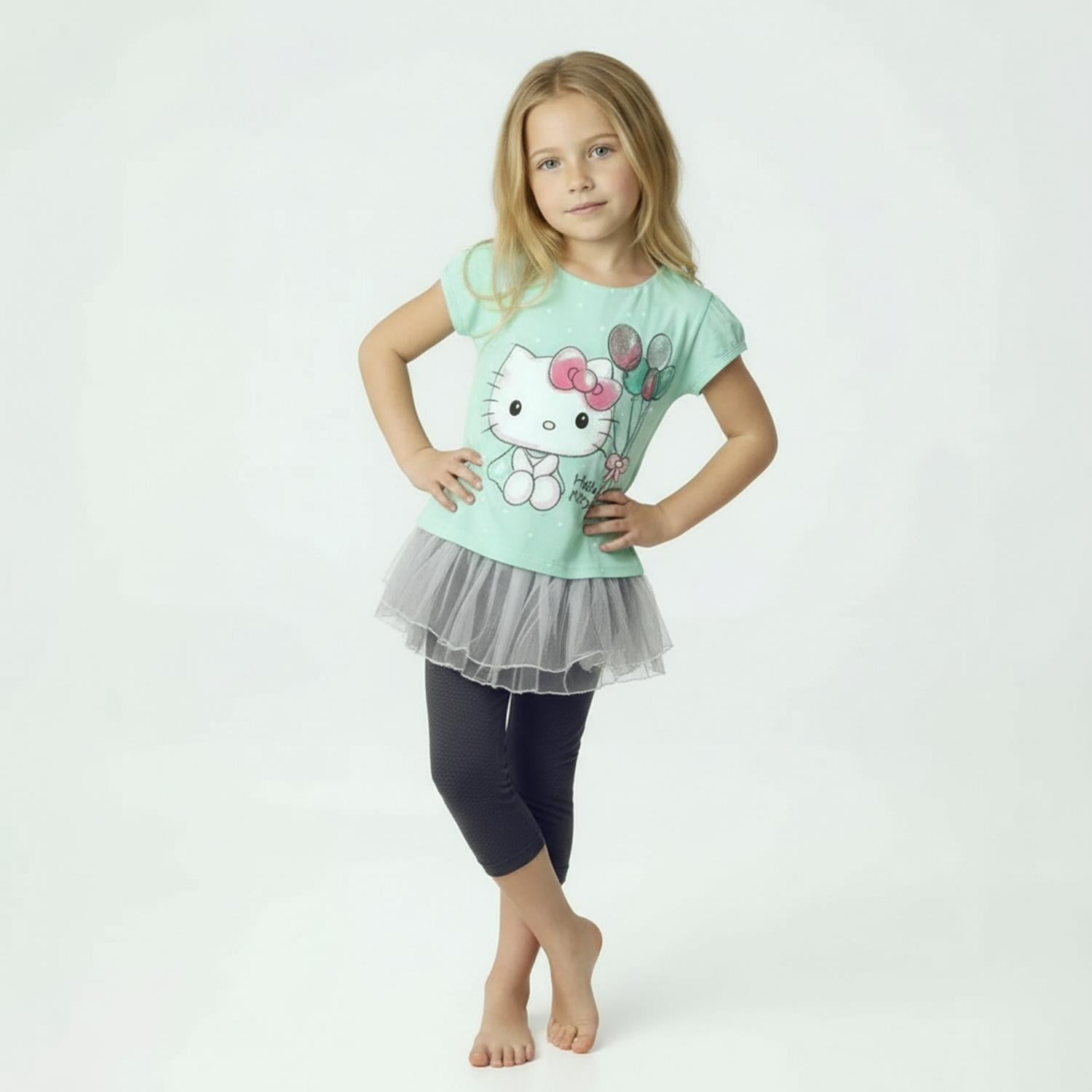 Pijama Niña Hello Kitty Verde 3