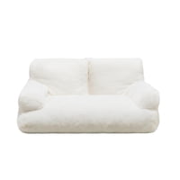 Magideal - Cama Lavable Para Gatos, Sofá Mullido, Cómodo Para Todas Las Estaciones, Sofá Cama Para Mascotas, Sofá Cama Para Perros Pequeños, Cachorros, Gatitos Y Blanco M