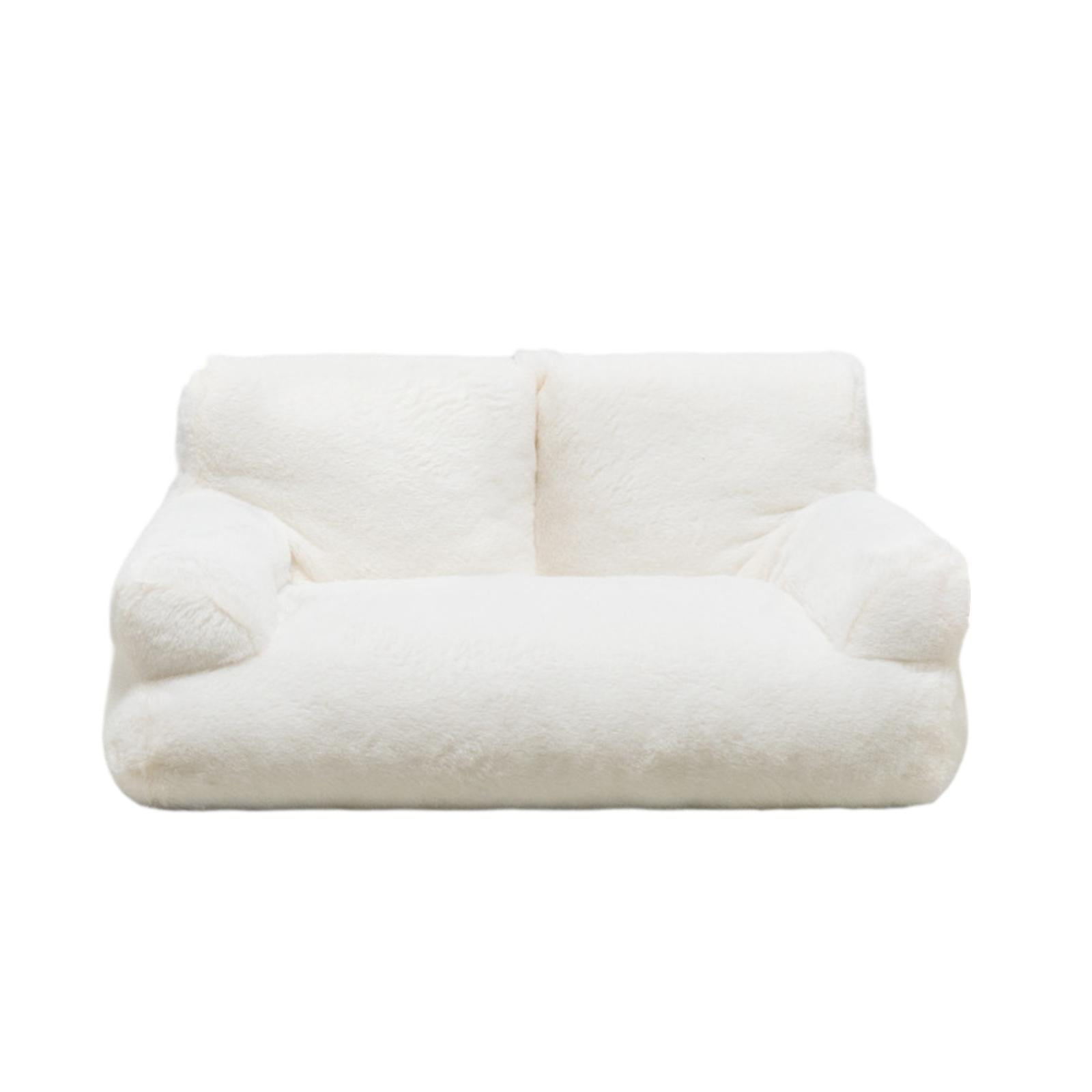 Magideal - Cama Lavable Para Gatos, Sofá Mullido, Cómodo Para Todas Las Estaciones, Sofá Cama Para Mascotas, Sofá Cama Para Perros Pequeños, Cachorros, Gatitos Y Blanco M