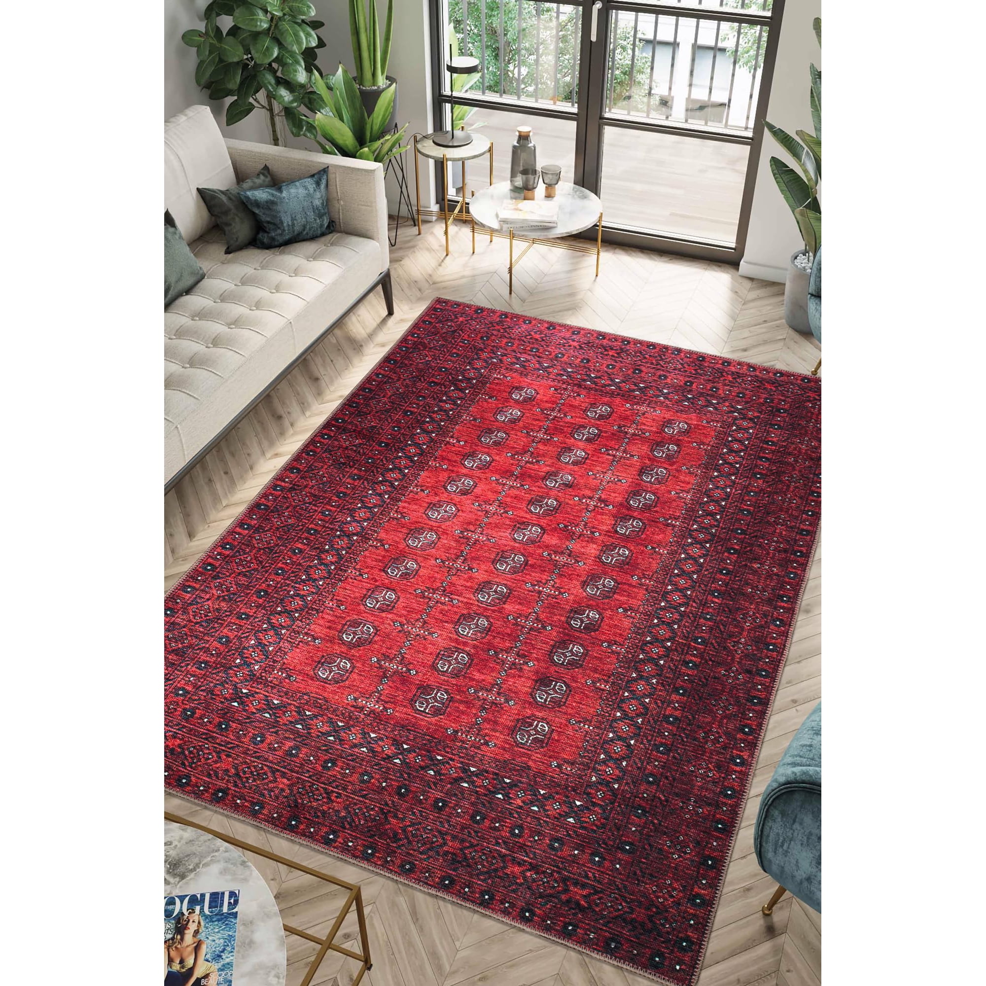 Alfombra Keen Home Design Vintage De 10 X 14 Pies, Lavable A Máquina