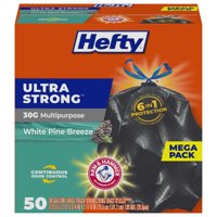 Bolsas De Basura Hefty Ultra Strong, 30 Galones, 50 Bolsas, Negras