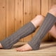 thumbnail image 2 of Calentadores de piernas para mujer, calentadores de pantorrilla hasta la rodilla de punto trenzado de invierno largos de punto, 2 of 5