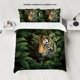 thumbnail image 1 of 3 pieces of down set jungle animal tiger pattern (1 down duvet cover+2 pillowcases, no core) Bedroom bedding, 1 of 4