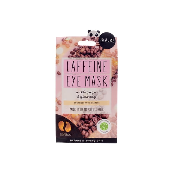 Máscara de ojos con cafeína Oh K! 1 par, suavizantes y energizantes, unisex