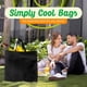 thumbnail image 4 of Bolsas de compra Simply Cool, paquete de 50, negras, reutilizables, 32 x 16 x 30 cm, 4 of 7