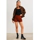 thumbnail image 3 of Chaqueta CC Clothing Leopard Teddy Camel Leopard, 3 of 5