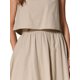 thumbnail image 5 of INSPIRE CHIC Conjunto de 2 Piezas de Falda para Mujer, Conjuntos de Regreso a Clases, Top Corto sin Mangas y Falda Midi en Línea A, Atuendos Casuales de Verano, Caqui L, 5 of 6