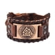 thumbnail image 5 of Retro Wristband Triangle Rune Triangle Letter Nordic Charm Bracelet Rune Bracelet Bangle Wristband , Cuero Rojo Cobre, 5 of 5