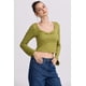 thumbnail image 2 of Polera Mujer Escote V Verde Agua, 2 of 4
