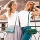 thumbnail image 4 of Bolso Hobo De Piel Azul Claro Para Mujer 10 3 De Largo X 2 4 De Ancho X 5 7 De Alto, 4 of 6