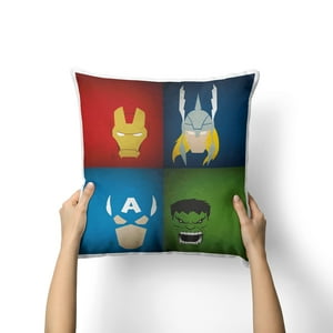 Creango - Cojin Decorativo Marvel Iron Man Capitan America Hulk Thor