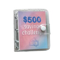 Magideal - Carpeta De Ahorro De Pvc, Organizador De Dinero, Billetera De 3,9X3,5 Pulgadas Con Sobres Para Efectivo, Portátil Para Mejorar Sus Hábitos De Ahorro, 500