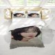 thumbnail image 1 of 3pcs Kim Hyun-wook Short Hair Character Light Sweater Indoor Warm Portrait Pattern Digital Print Three-Piece Set 100% Polyester Light Beige-Friendly Fabric, 1 of 1