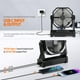 thumbnail image 3 of Ventilador con pilas AddAcc de 20000 mAh con luz giratoria de 270°, 3 of 3