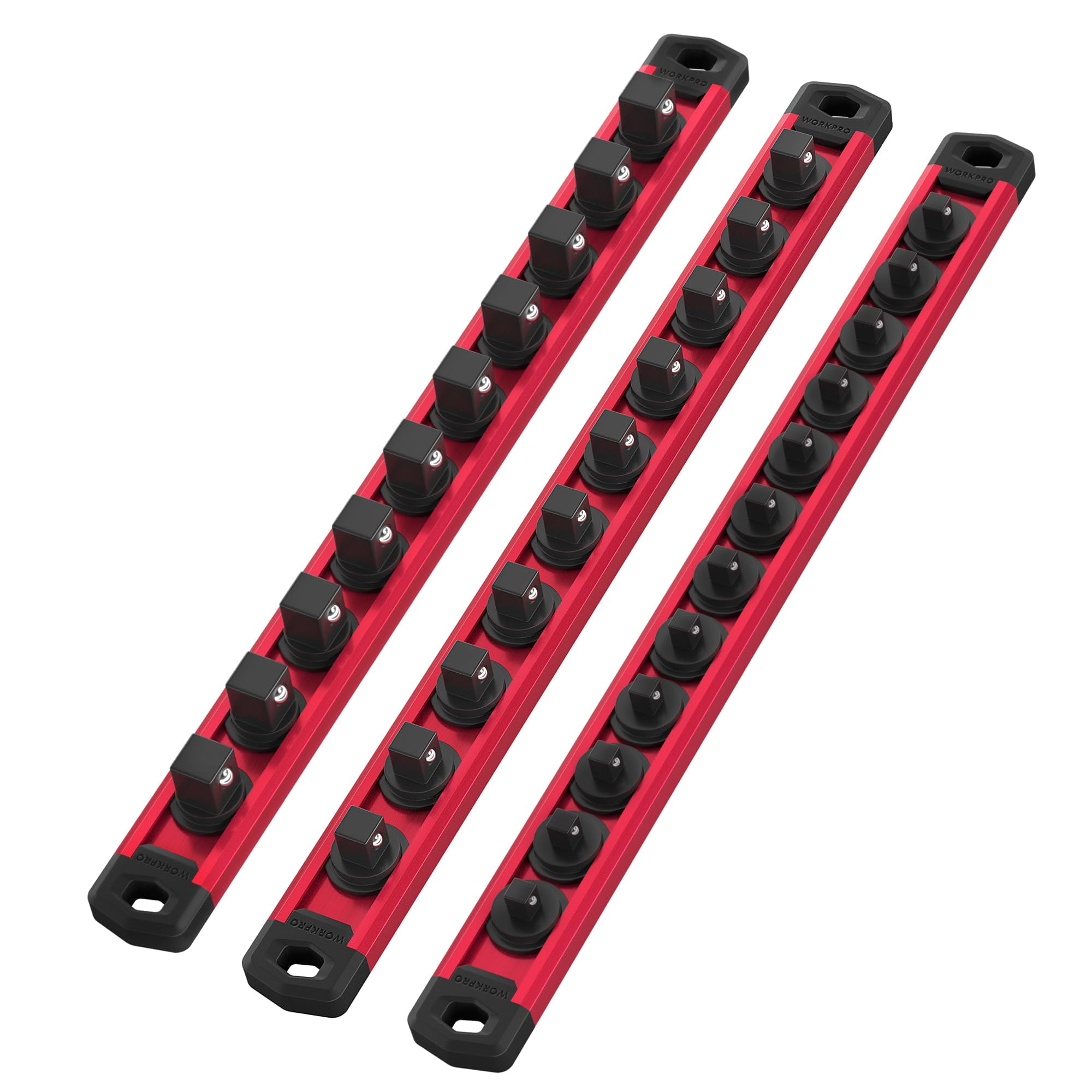 Set Organizador De Enchufes Workpro Magnetic De Aluminio De 3 Piezas