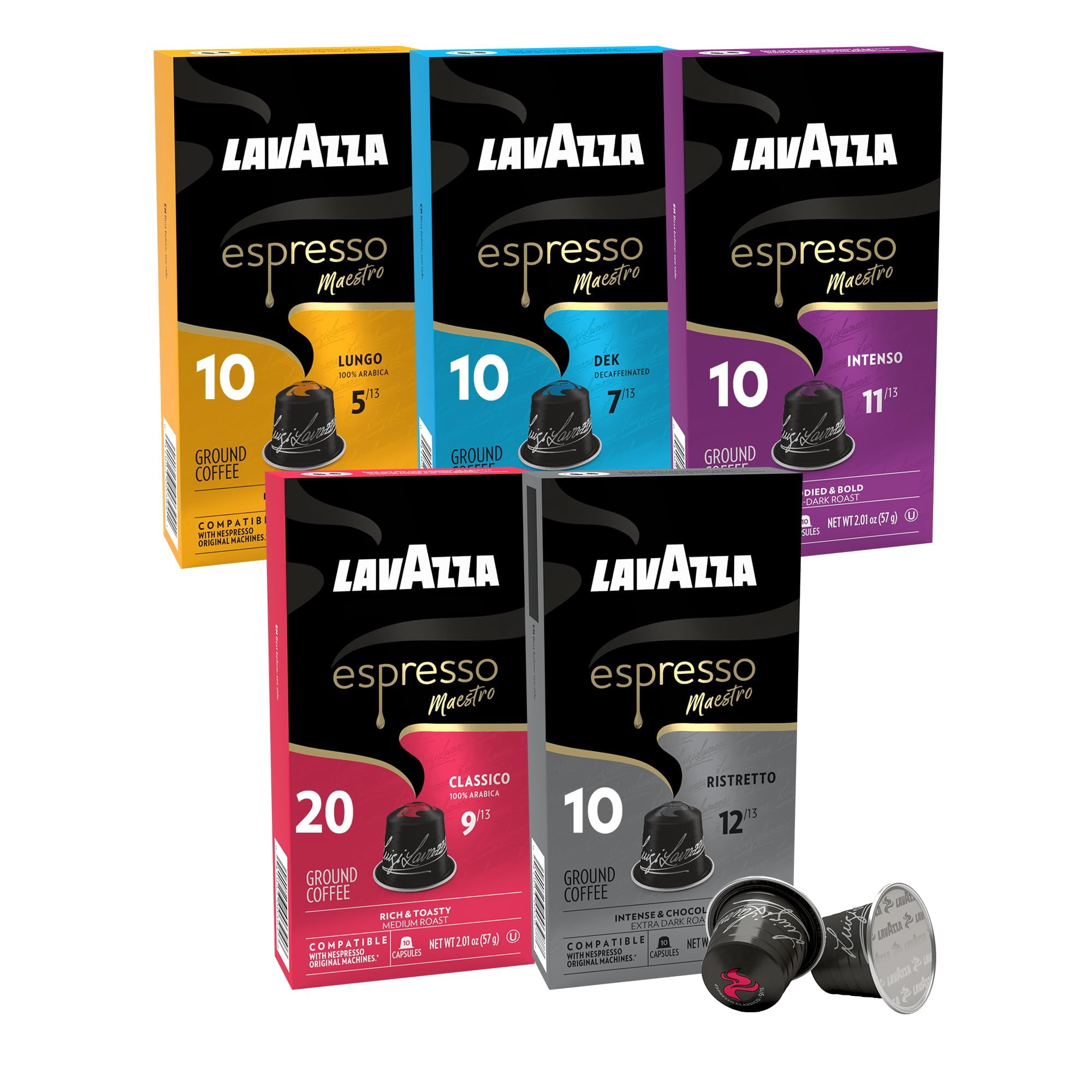 Capsulas De Café Lavazza Compatibles Con Nespresso Paquete Variedad 60 Unidades