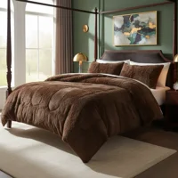 Casadeliacl - Plumon De Invierno Peludos Con Chiporro 2 Plazas Cafe Peludo